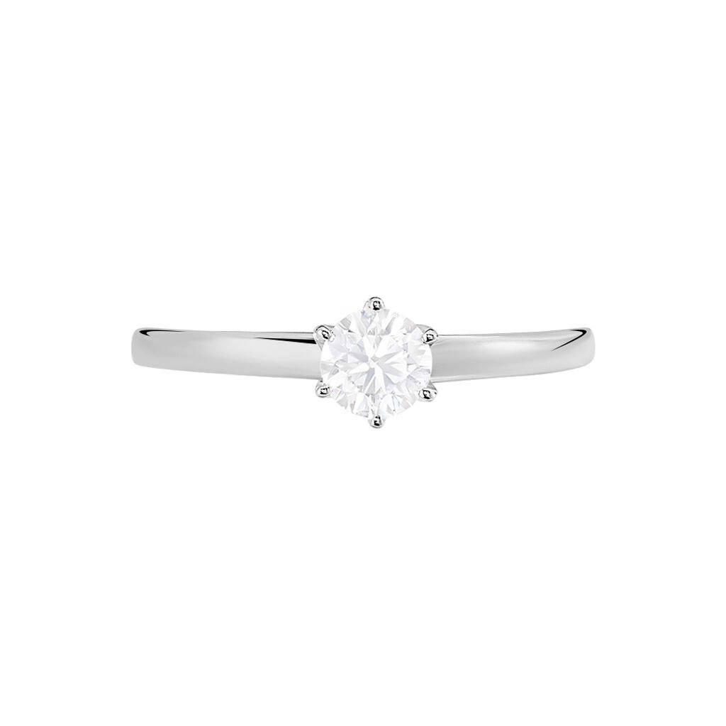 Bague Solitaire Natalia Or Blanc Diamant