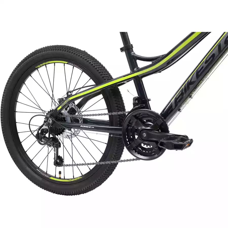 Bikestar Kinderrad 24 Zoll Alu MTB schwarz, grün