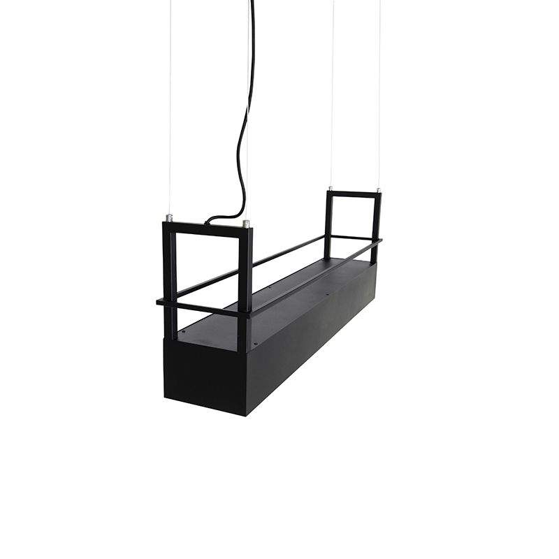 Industriële hanglamp zwart met rek 4-lichts GU10 - Cage Rack