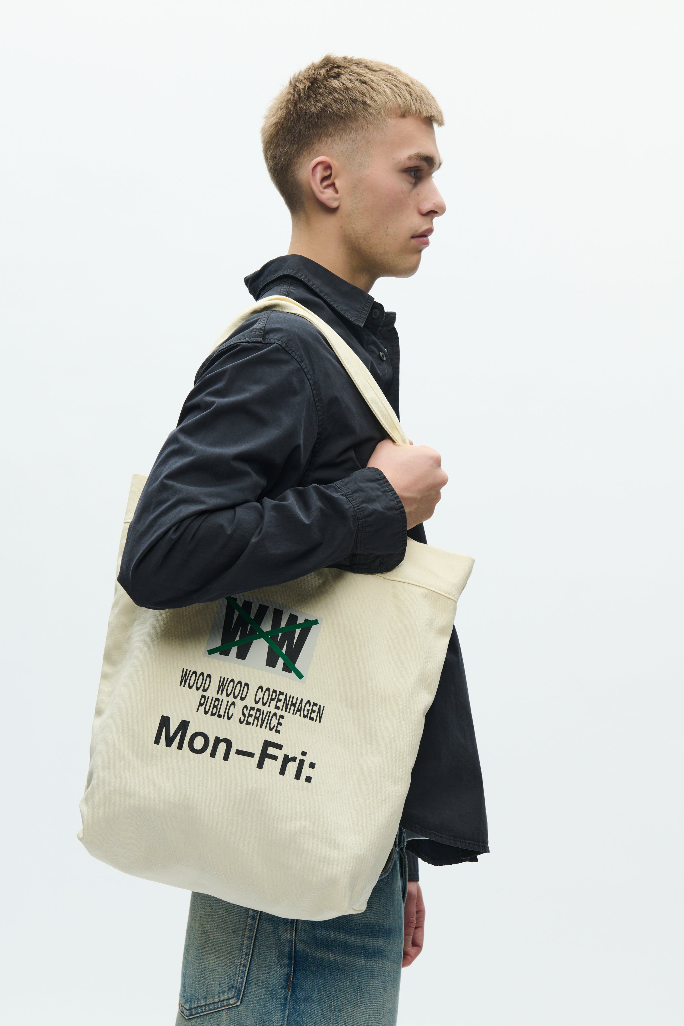 WOOD WOOD MEN WWZion mon-fri Tote bag
