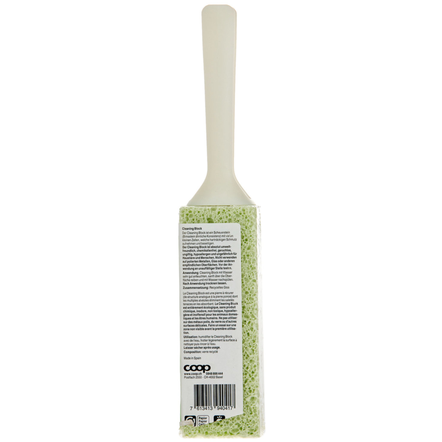 Super Clean Cleaning Block WC green mit Griff, 1 Stück