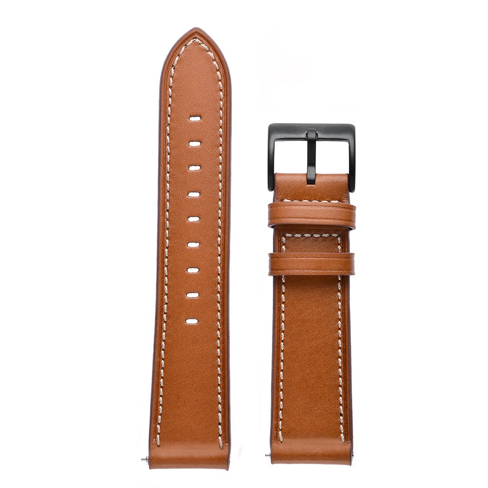 Echtleder Uhrenarmband mit Dornschliesse 20mm (Gelenkumfang: 160-220 mm) - Braun