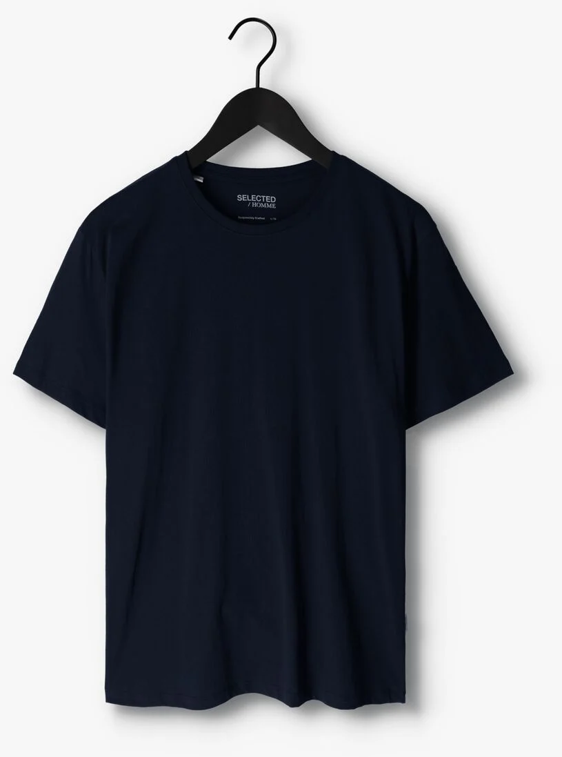 SELECTED HOMME donkerblauwe selected homme t-shirt slhaspen ss o-neck tee