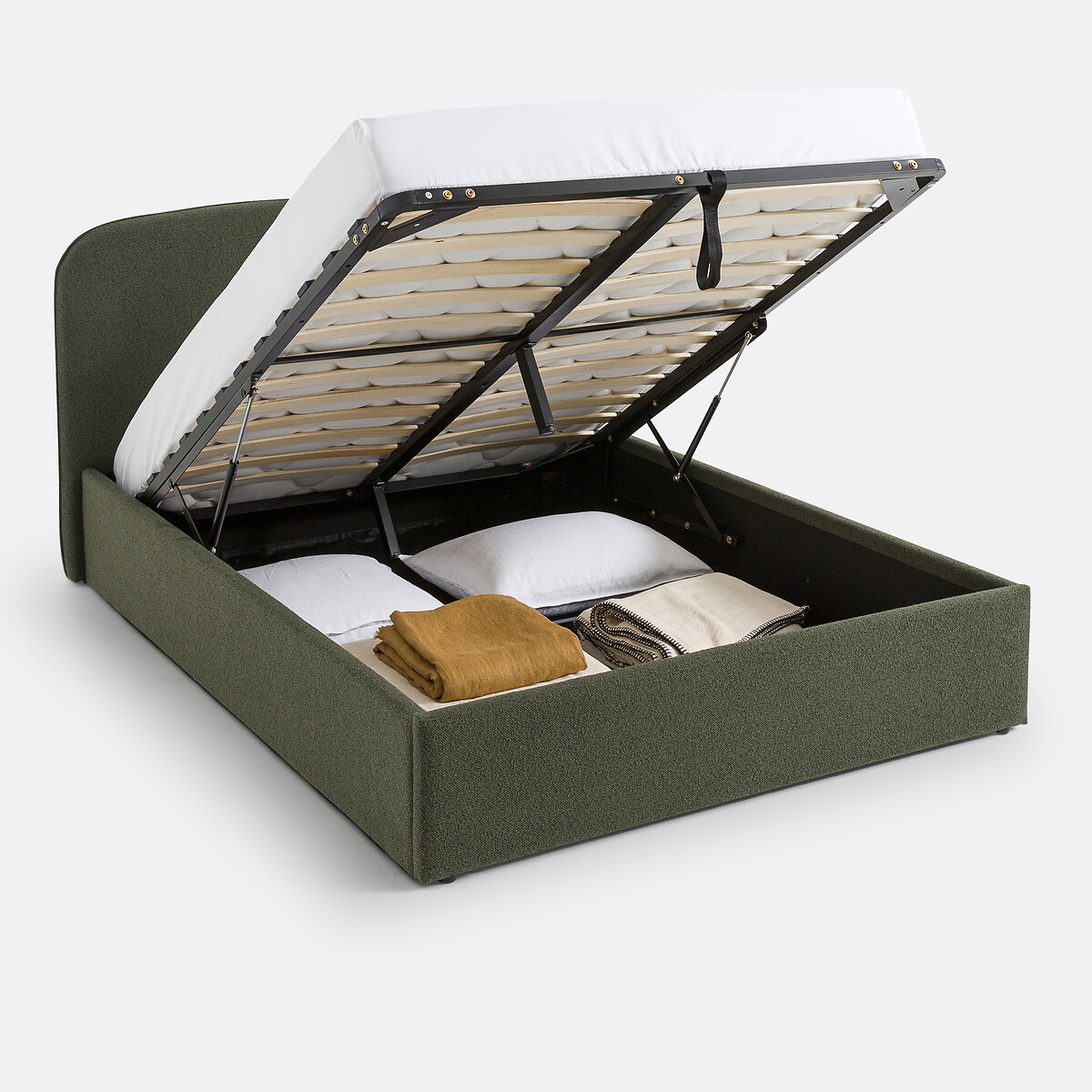 LA REDOUTE INTERIEURS<br>Cama baú Bouclette com base de ripas rebatível, Conto