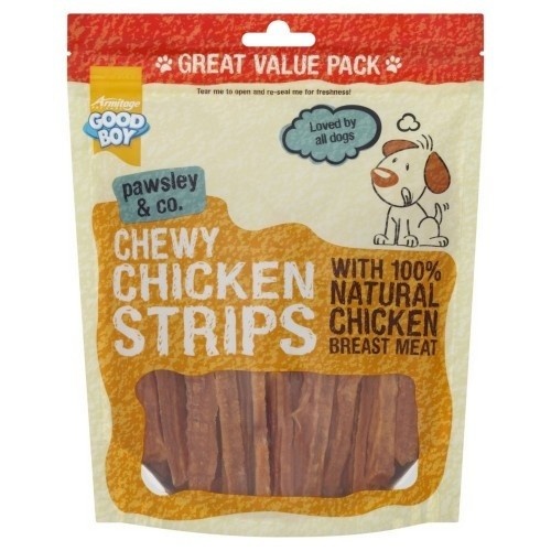 Petiscos naturais para cães com sabor de frango