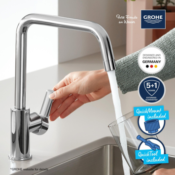 Grohe keukenkraan Start hoge U-uitloop QuickFix chroom