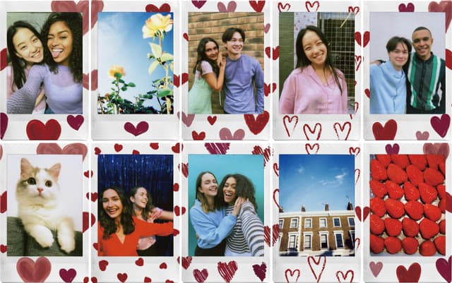 Fujifilm Instax Mini Heart Sketch instant-film (10-pk)