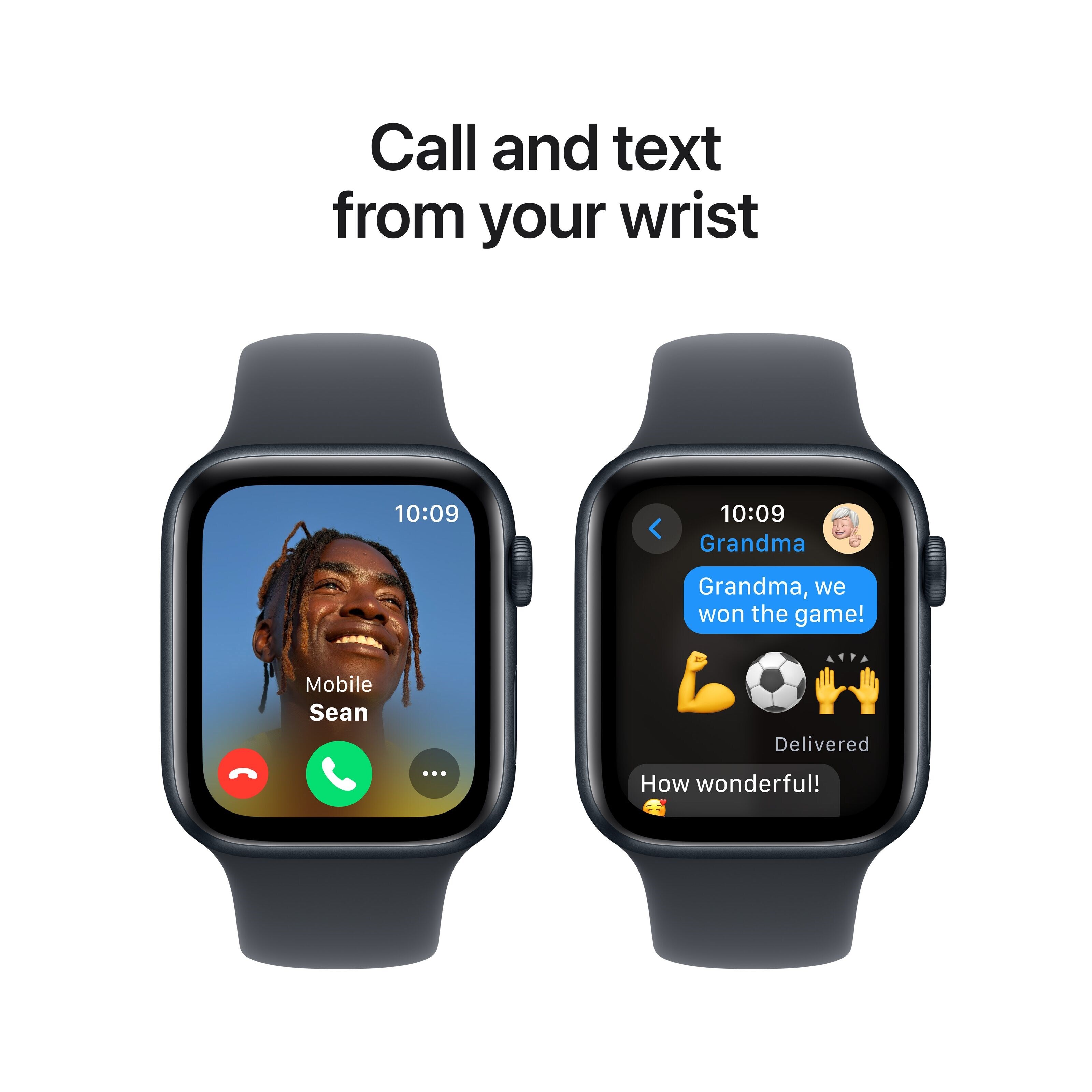 Apple Watch SE GPS 44 mm Midnight Case med Midnight Sport band S/M