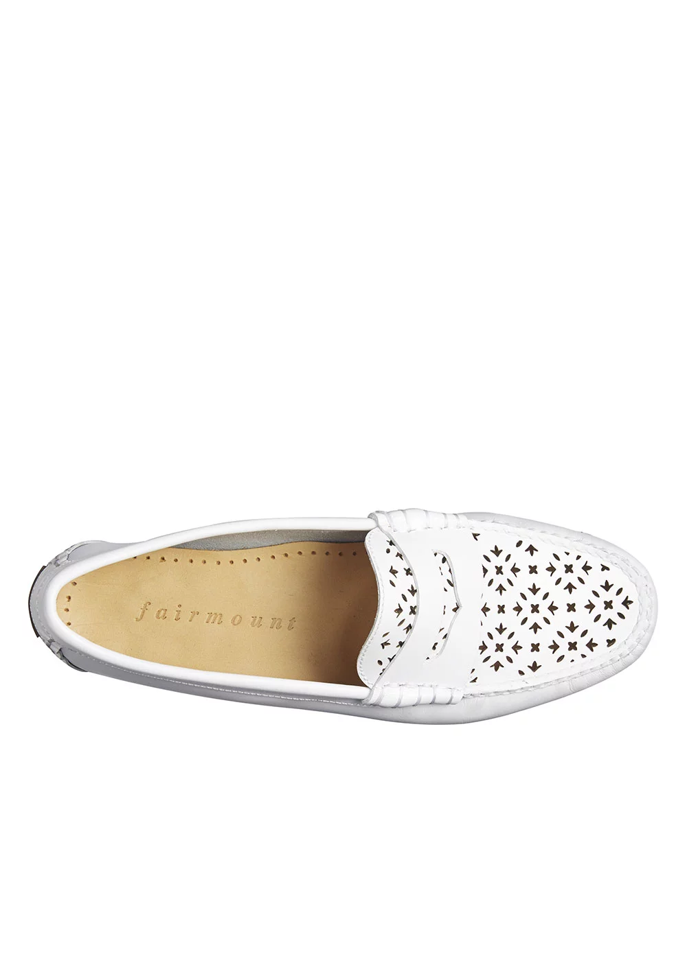 CAR MOC CUIR BLANC PERFORE