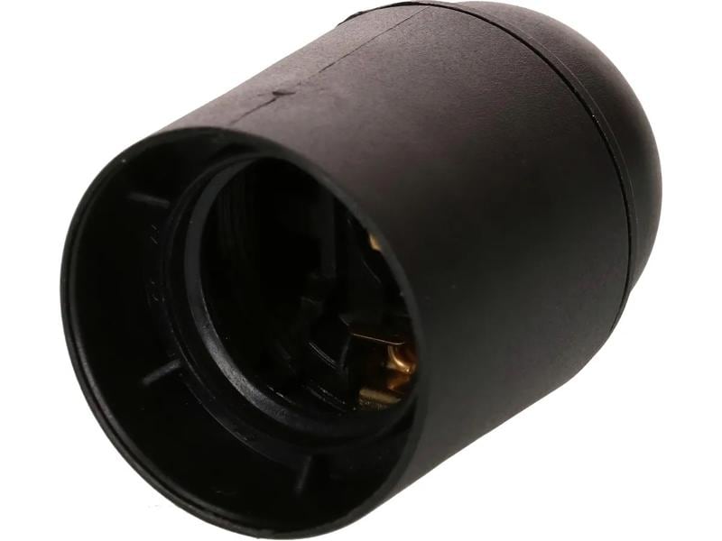Max Hauri Lampenfassung E27 Glattmantel M10 x 1 Schwarze Lampenfassung für E27 Leuchtmittel