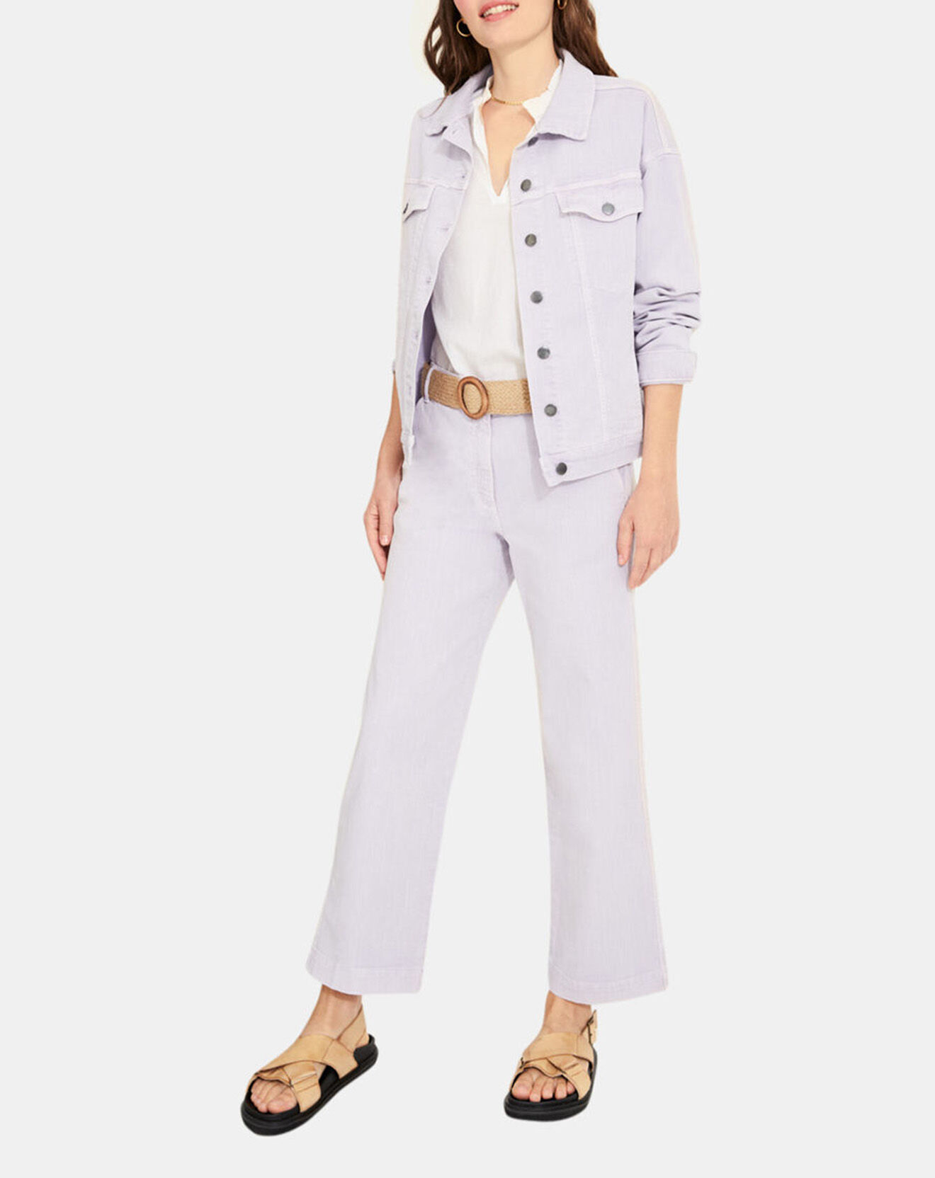 Yerse Veste en Jean Coralie violet