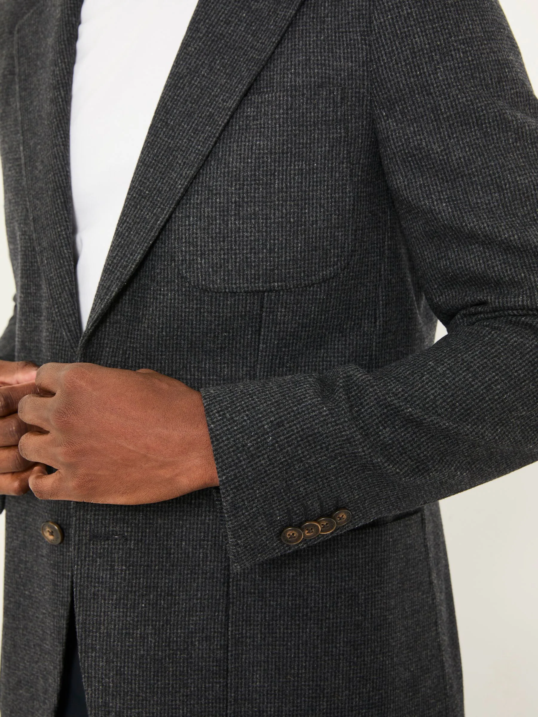 FatFace wollen Blazer met microruit