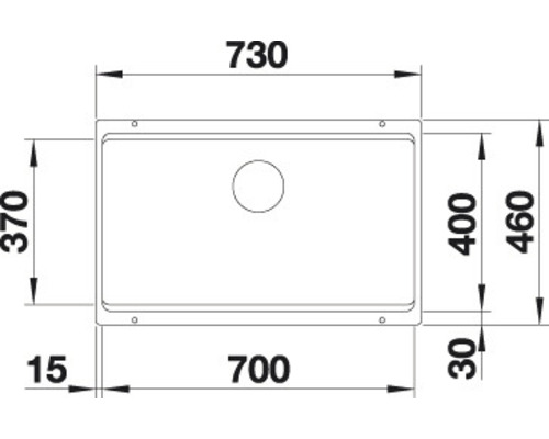 Blanco ETAGON 700-U spoelbak, 730 x 460 mm, wit, 525171