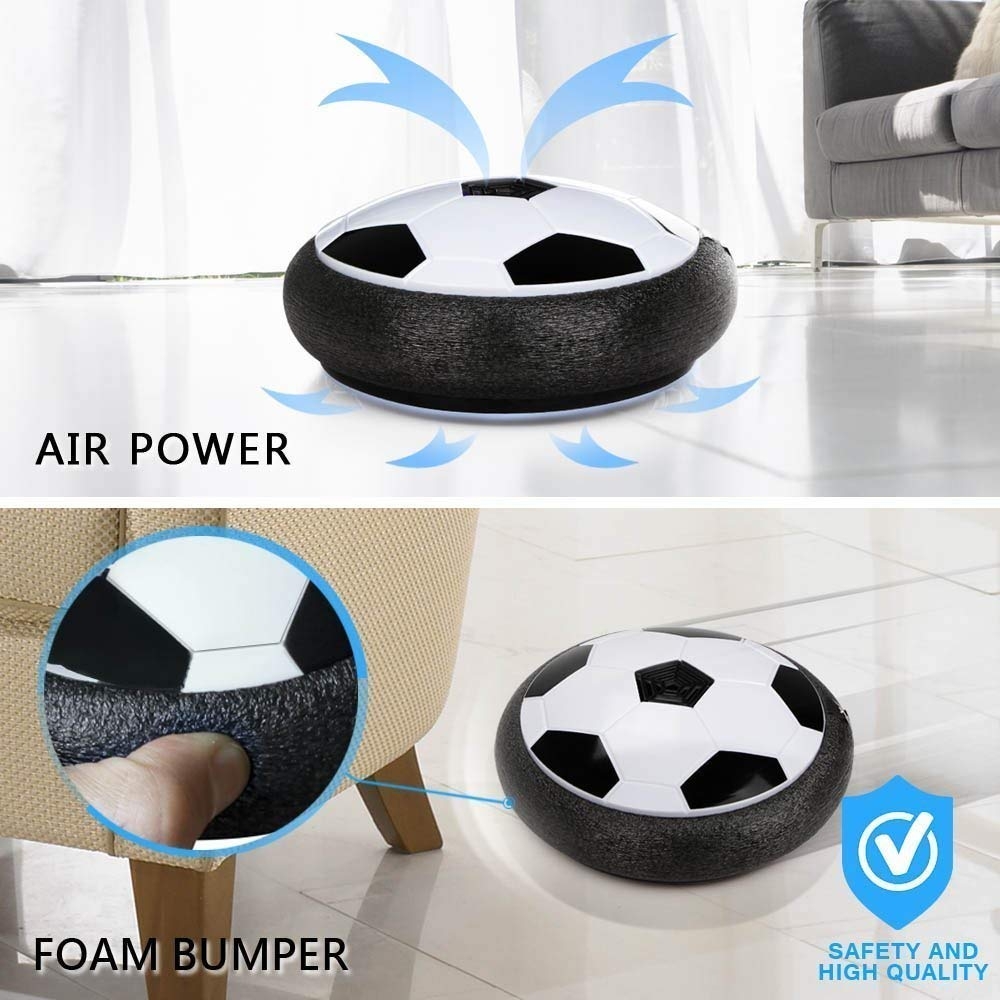 Air Power Fussball Kinder Spielzeug Schwebender Indoor Hover Soccer Ball mit LED Beleuchtung (Batteriebetrieben)