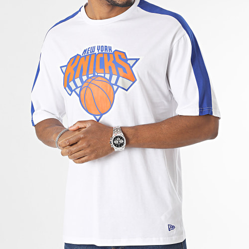 Tee Shirt A Bandes NBA Colour Block New York Knicks 60416312 Blanc