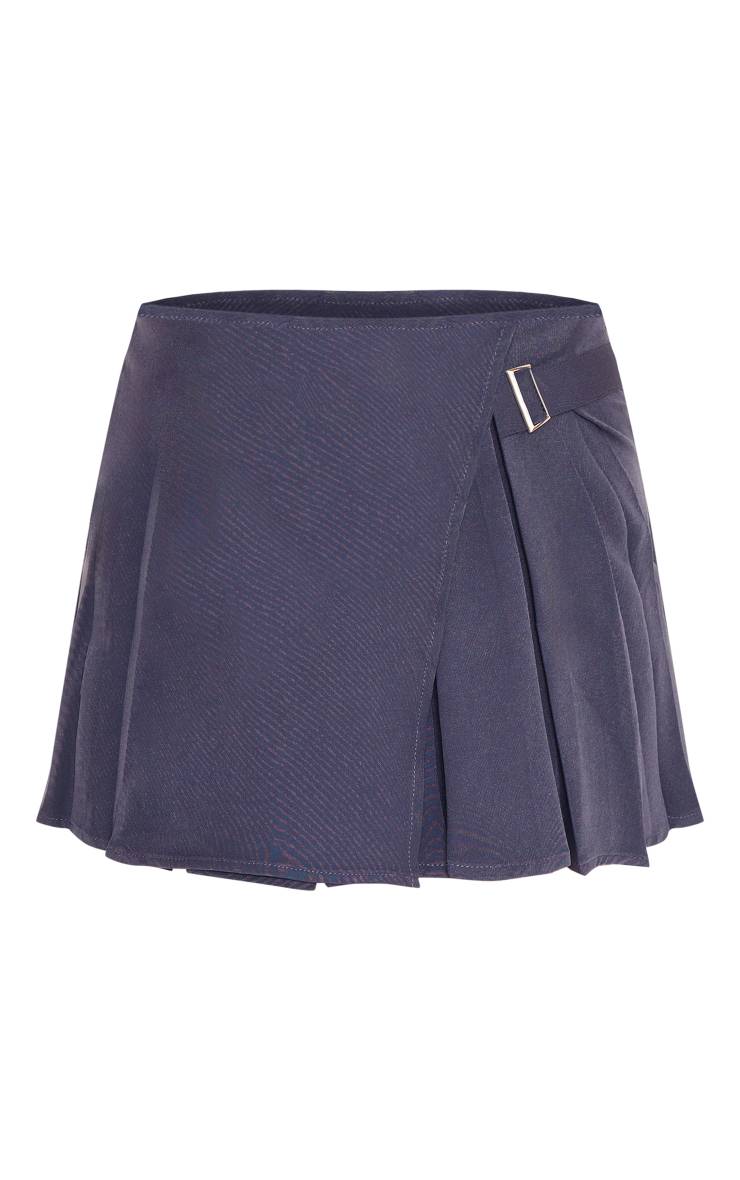 Charbon Haut Bandeau Tissé À Détails De Coutures Et Ourlet Asymétrique