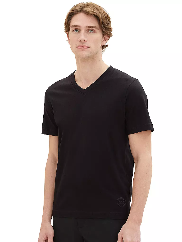 TOM TAILOR T-Shirt 2-er Pkg. schwarz