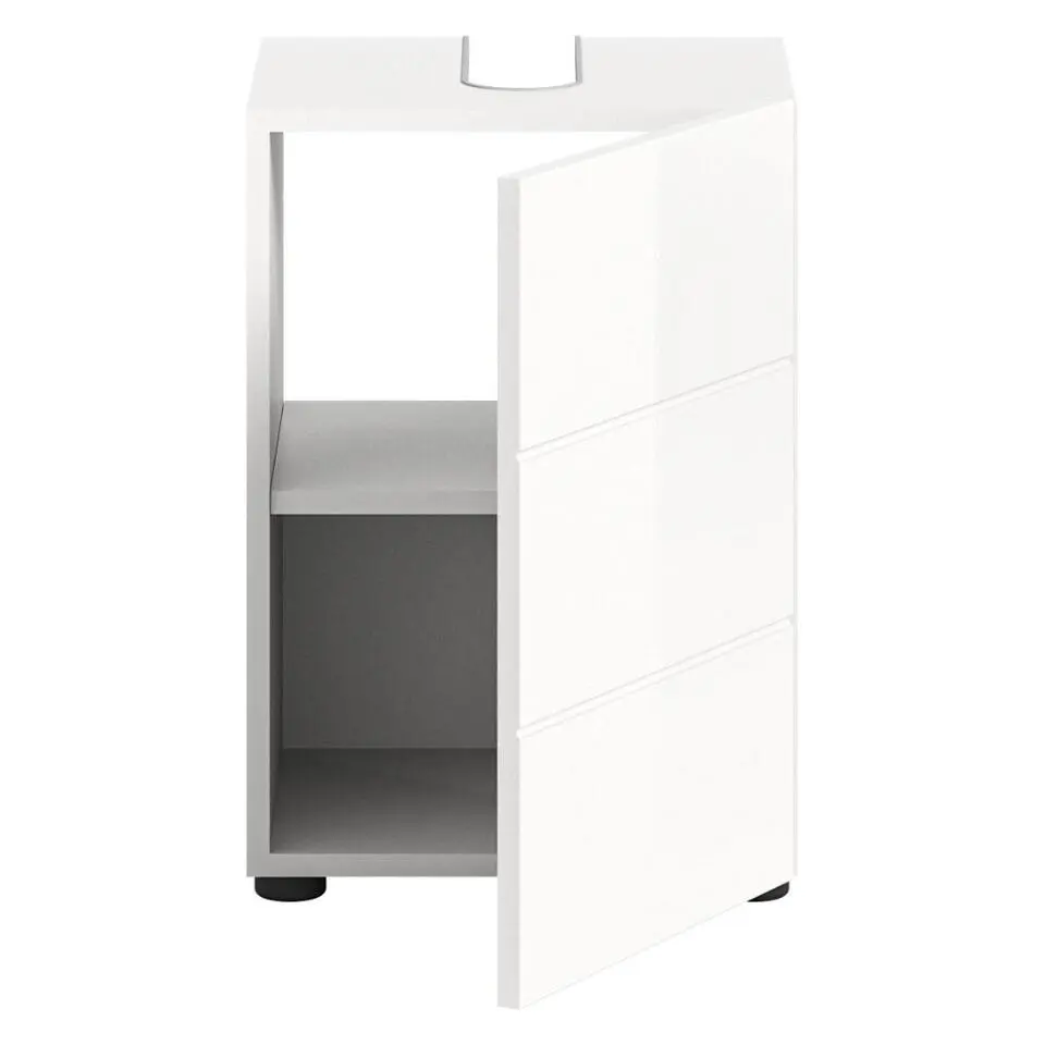 Hioshop Vira wastafel 1 deur wit hoogglans- wit
