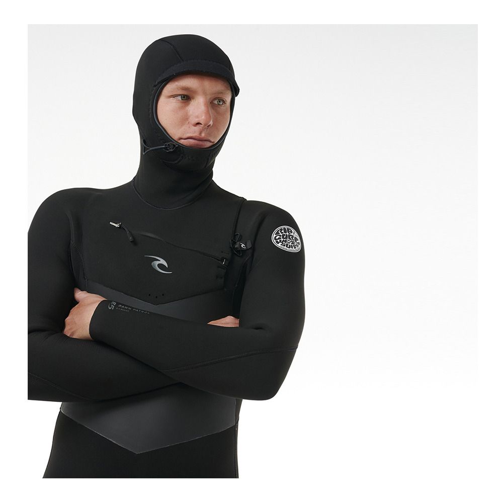 Rip Curl D/PATROL HOOD CZ - Combinaison intégrale 5/4 mm Homme black