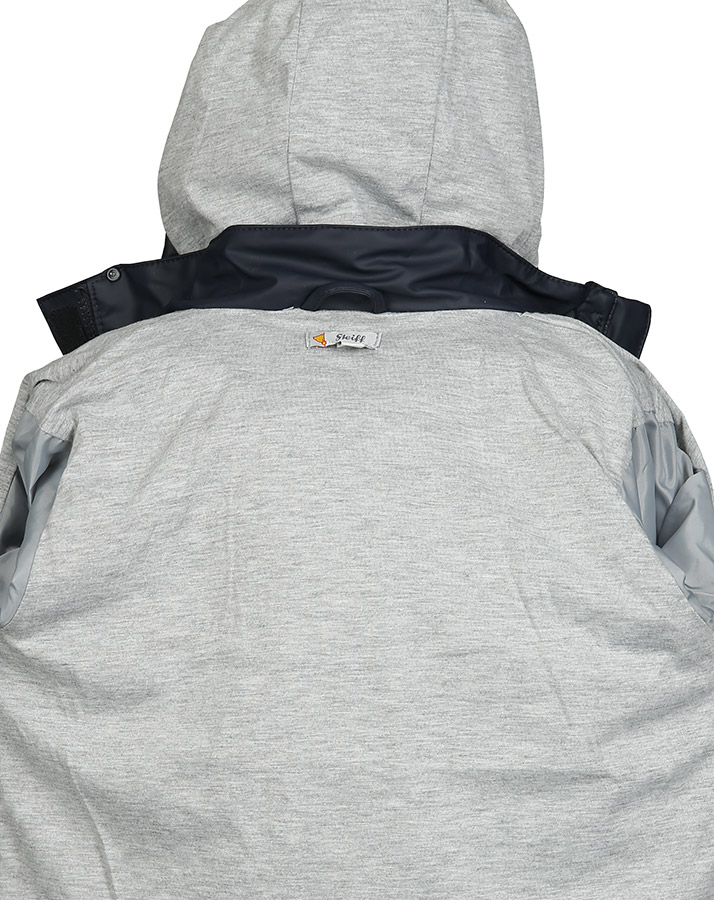 Regenmantel RAGLAN DOTTED mit abnehmbarer Kapuze in navy