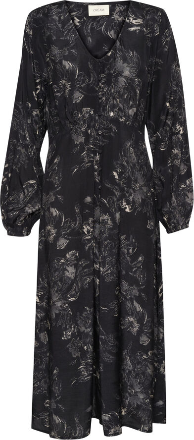 Cream CRLova Dress Black and white abstract flowe