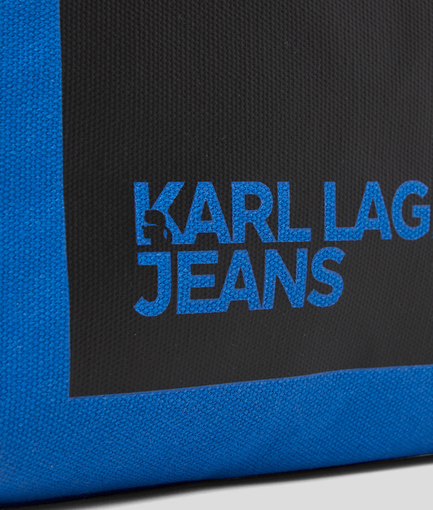 CABAS EN TOILE AVEC EMPIÈCEMENT À LOGO KLJ