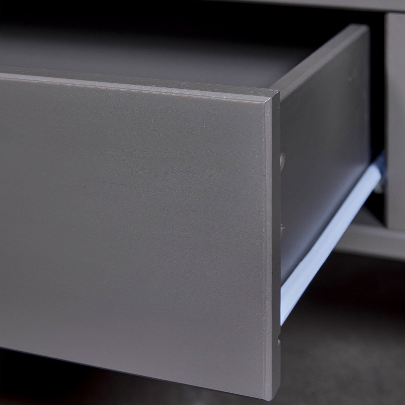 Couchtisch Niclas Massivholz grau/braun 115x45x60 cm