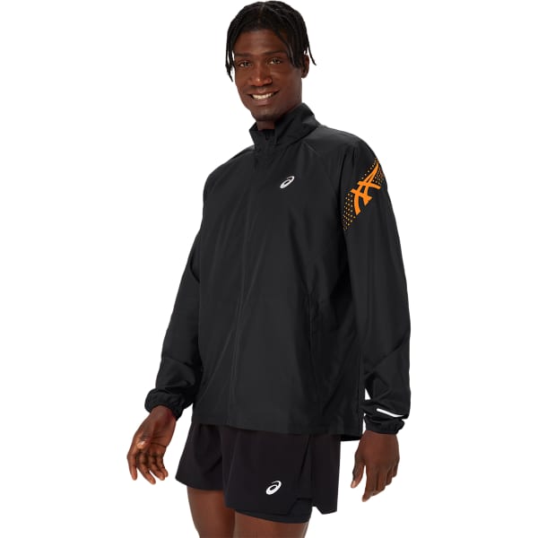Veste running ASICS ICON JACKET PERFORMANCE PERFORMANCE BLACK/STADIUM ORANGE