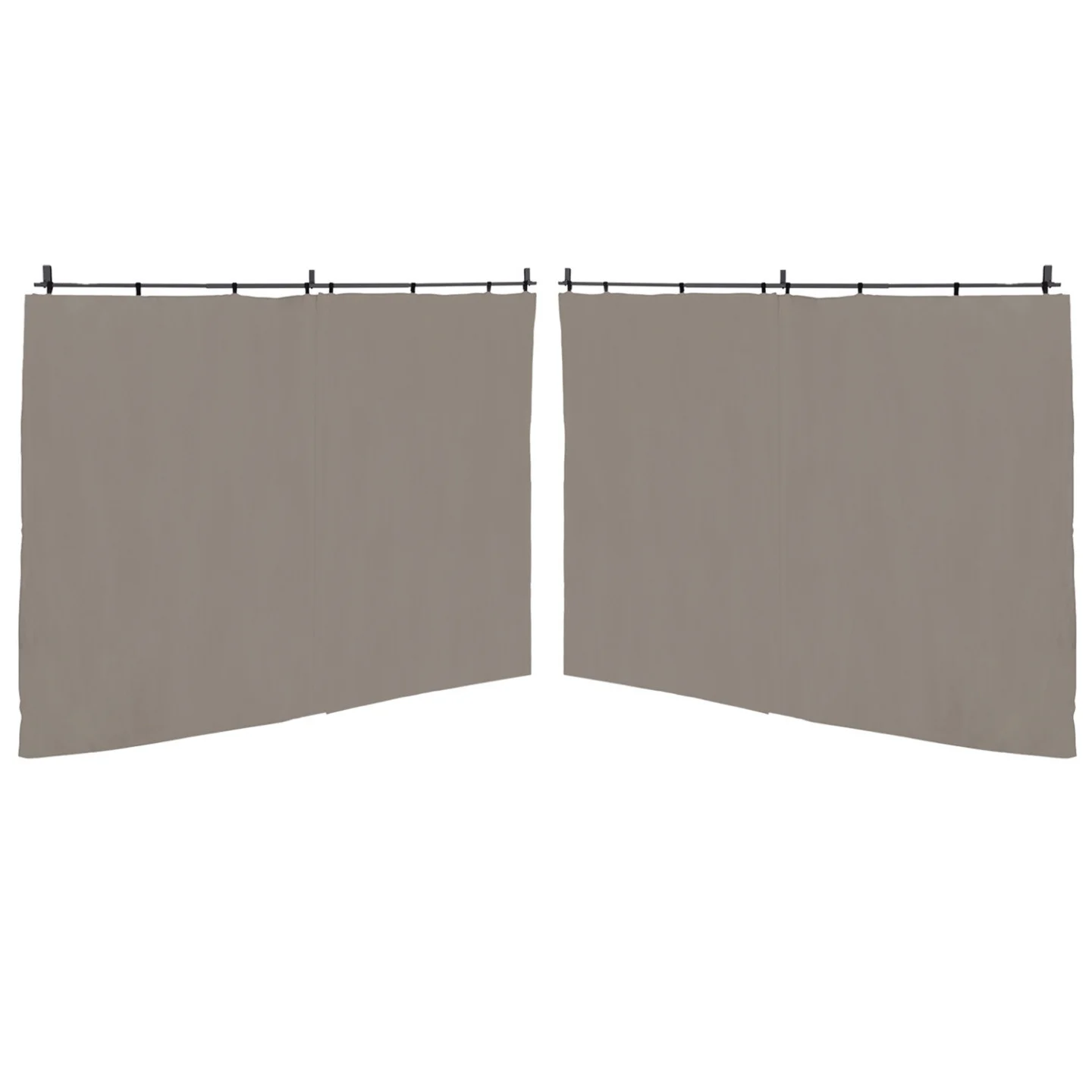 Lot de 2 rideaux pour pergola taupe 3 et 4 M panneaux muraux avec fermeture éclair
