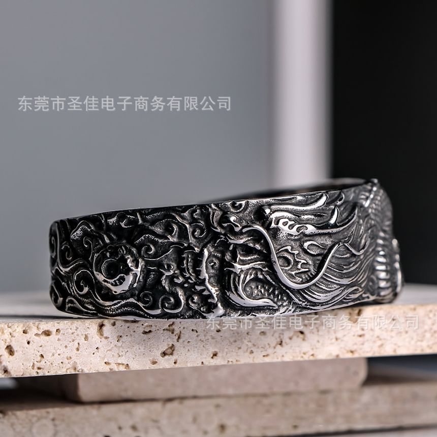 Prushia - Draak Roestvrijstalen Open Bangle