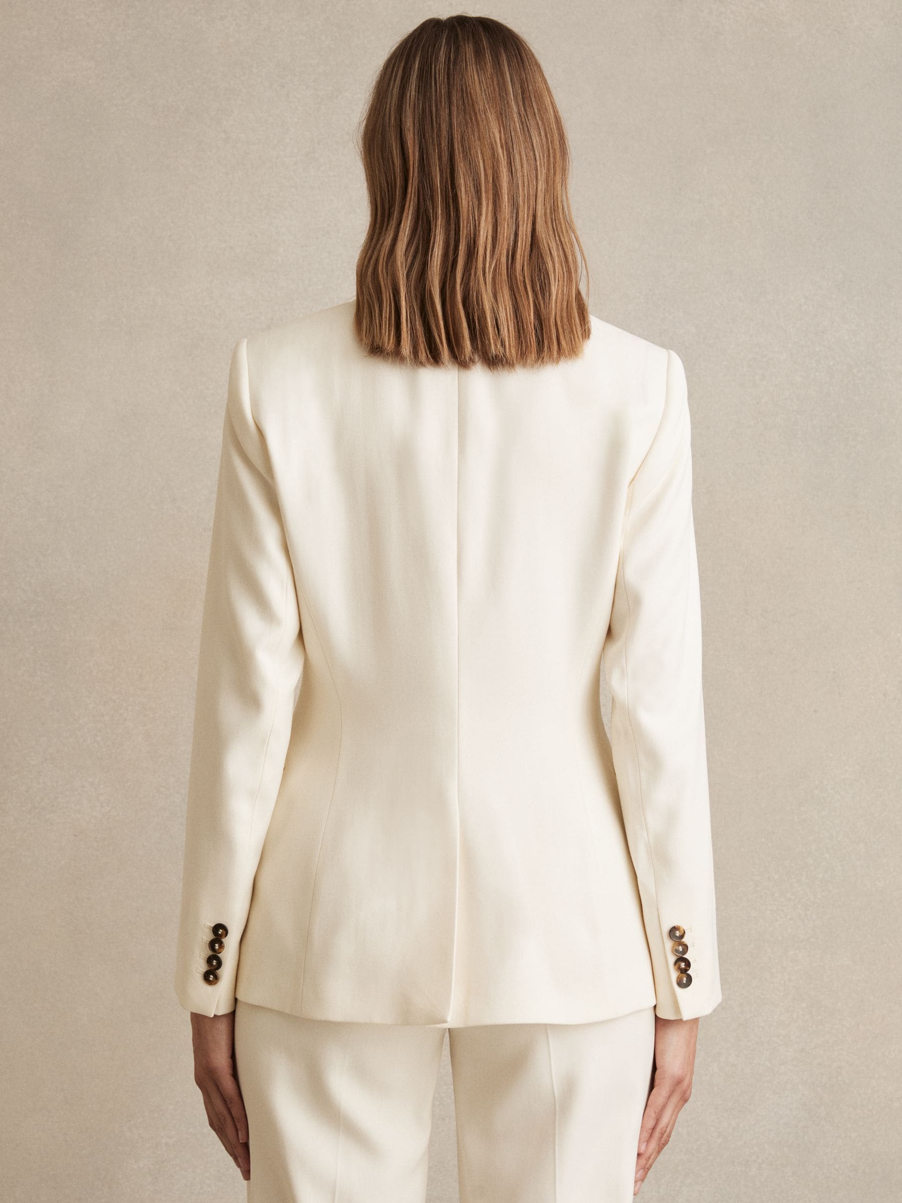 Reiss Millie maatsnit blazer met enkele rij knopen en puntige revers