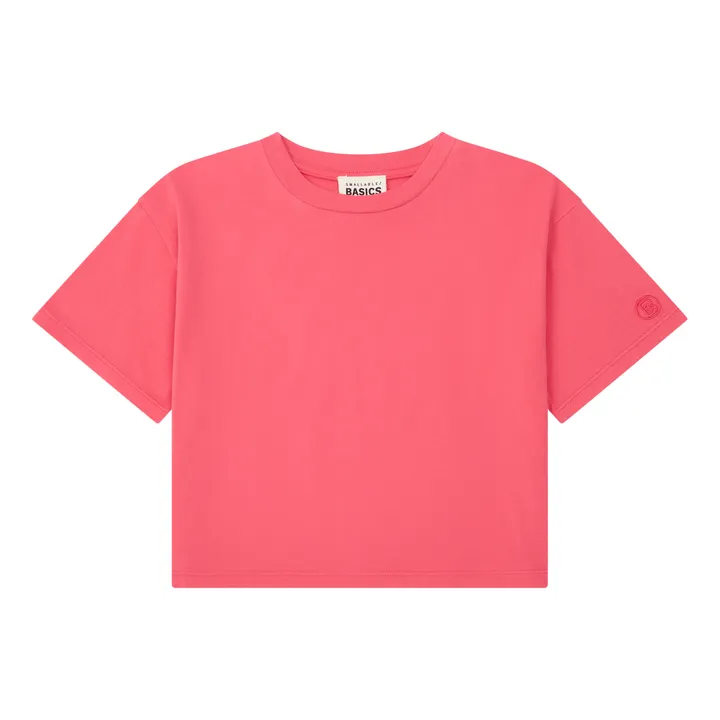 SMALLABLE BASICS T-Shirt Boxy Fille Coton Bio | Corail