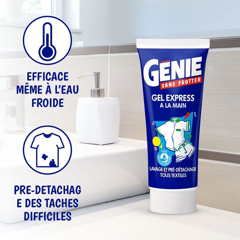 Flacon lessive gel à la main Génie Sans Frotter - Tube de 200 ml