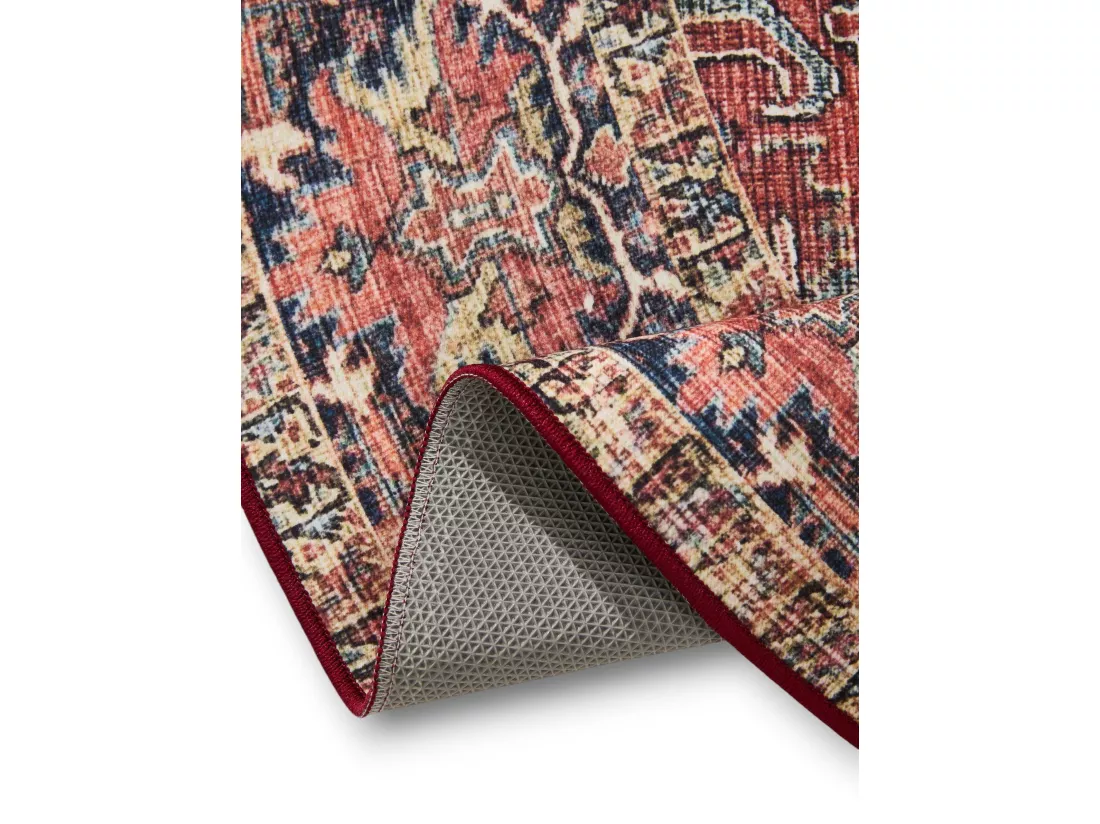 Tapis lavable George Multicouleur/Beige ø 160 cm rond