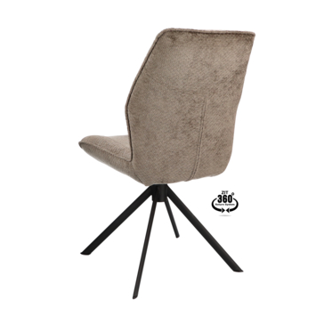 Eetkamerstoel Onne Movie taupe chenille stof