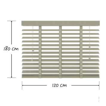 KARWEI houten jaloezie 50 mm leem (kleurnr. 945) 120x180 cm (bxh)