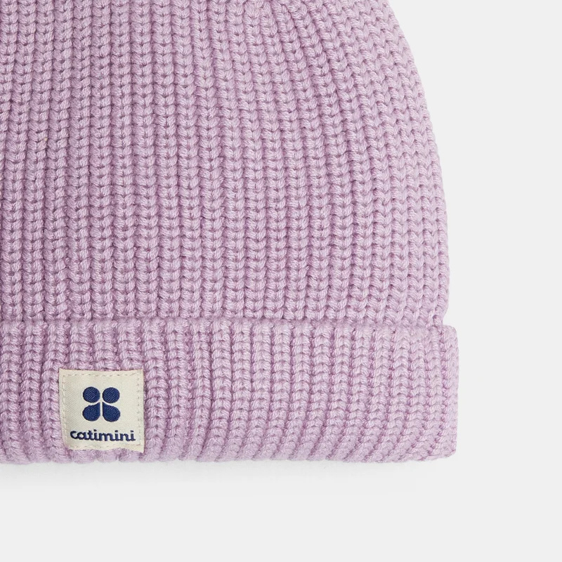 Bonnet enfant en maille tricot violet iris garçon Catimini Mauve Violet
