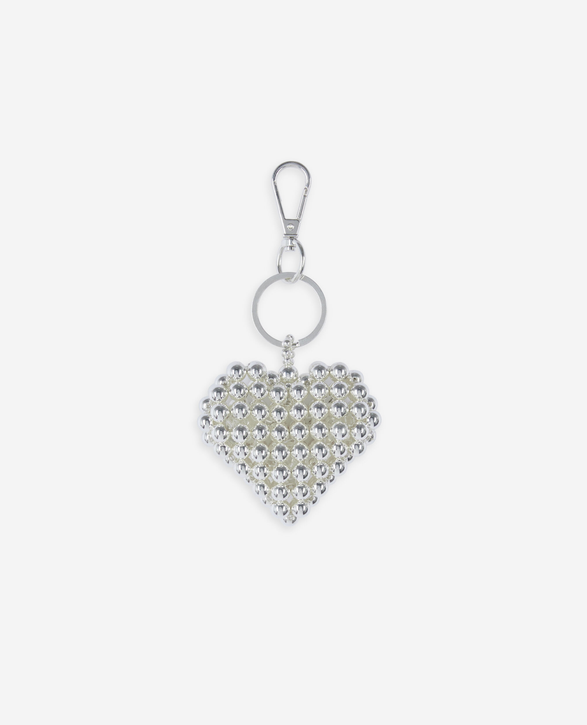 Bijou de sac cœur argenté