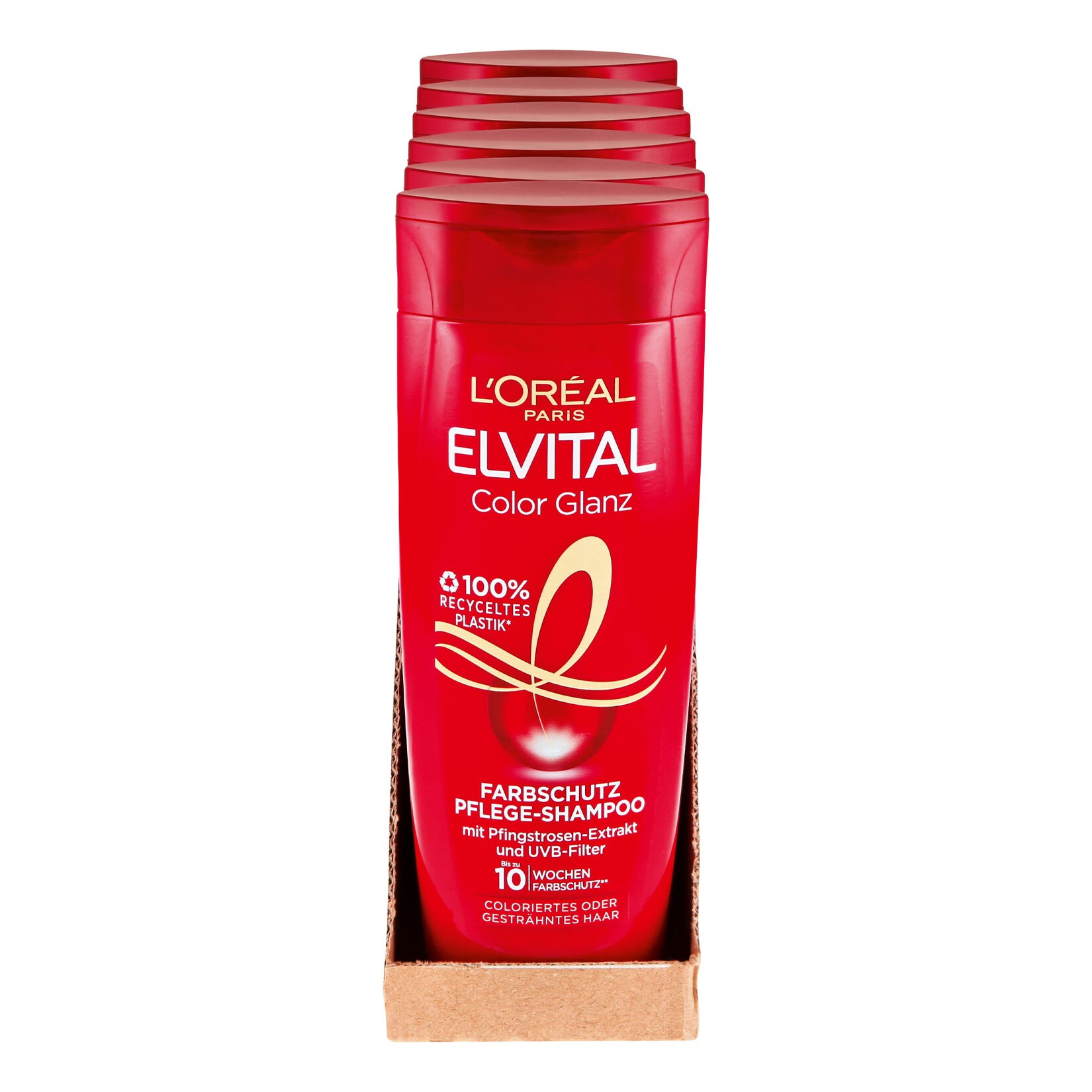 L'Oreal Elvital Spülung Color-Glanz 250 ml, 6er Pack