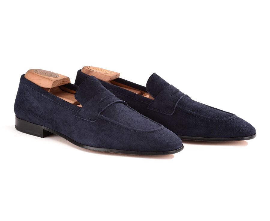 Mocassin homme Velours Bleu Marine - BRIONE