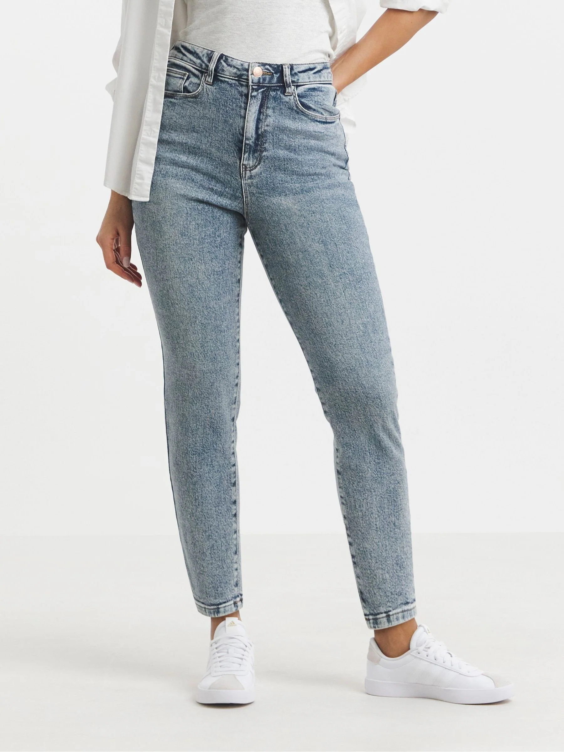 Blauw - Simply Be smalle Mom jeans