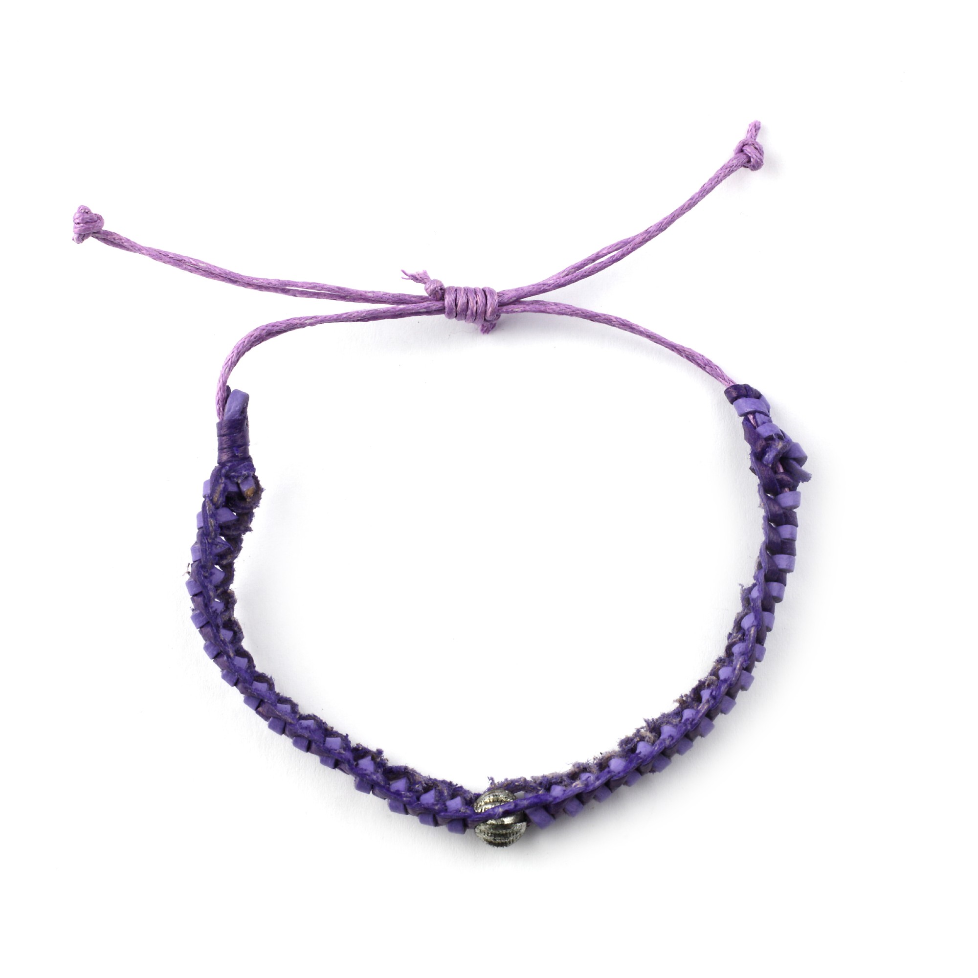 Armband geflochten, braun, lila, Ø 10 cm günstig bestellen