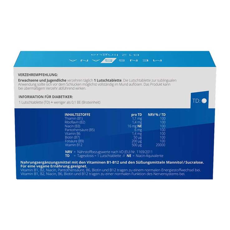 B12 Lingua Menssana Sublingualtabletten, 90 St