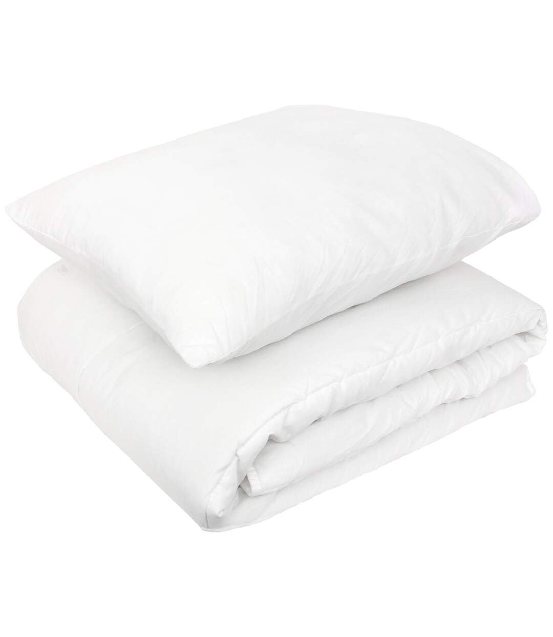 Pack premium couette 120x150 garnissage 100% polyester 300g/m2 et oreiller 40x60 cm GAVROCHE blanc