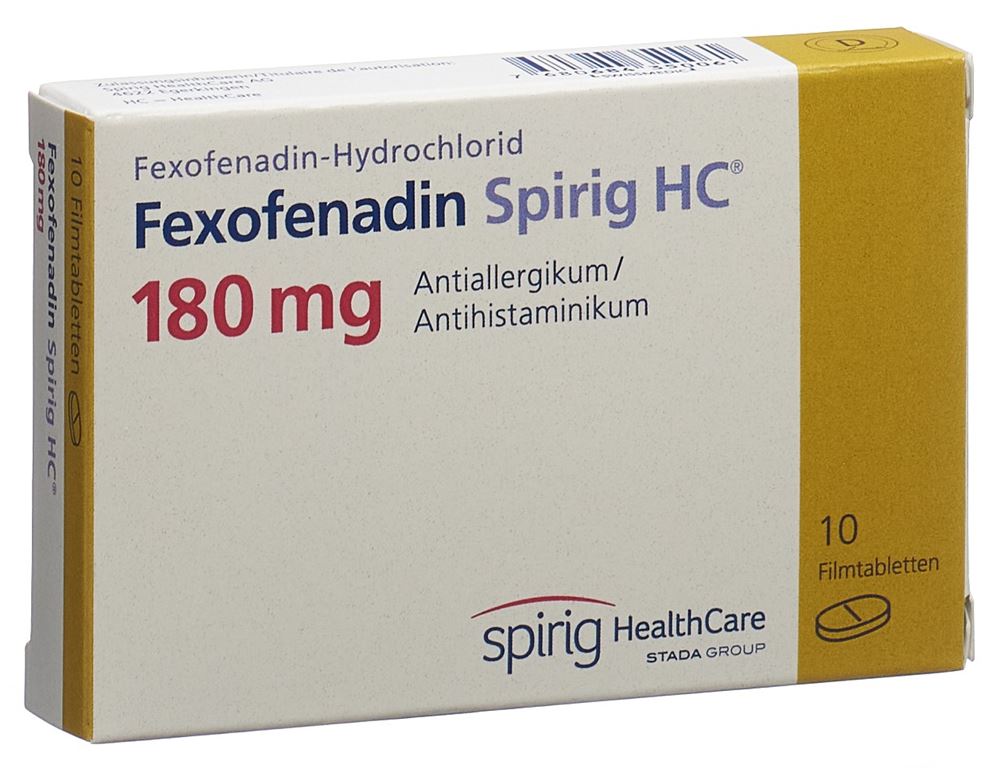 FEXOFENADINE Spirig HC Filmtabl 180 mg Blist 10 Stk
