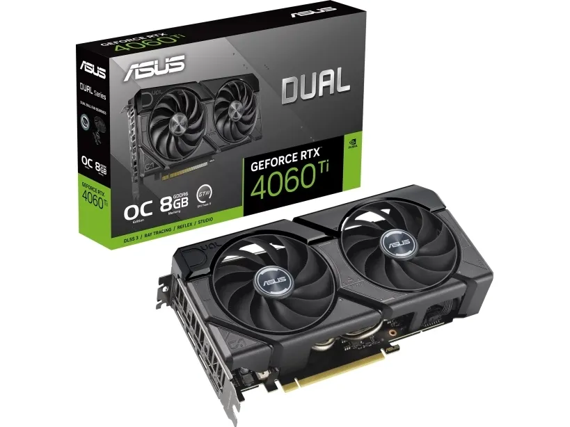 ASUS Dual GeForce RTX 4060 Ti EVO 8GB - OC Edition - grafikkort - GeForce RTX 4060 Ti - 8 GB GDDR6 - PCIe 4.0 - 3 x DisplayPort, HDMI