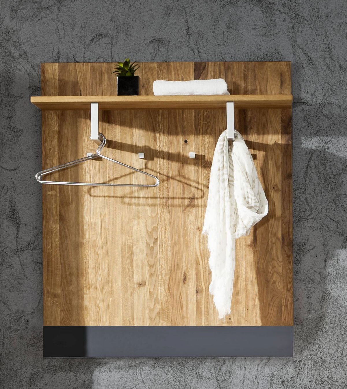 Garderobenpaneel DOMUS 88 x 106 cm Asteiche massiv