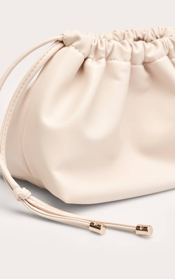 Crème Pochette Souple En Synthétiquecuir