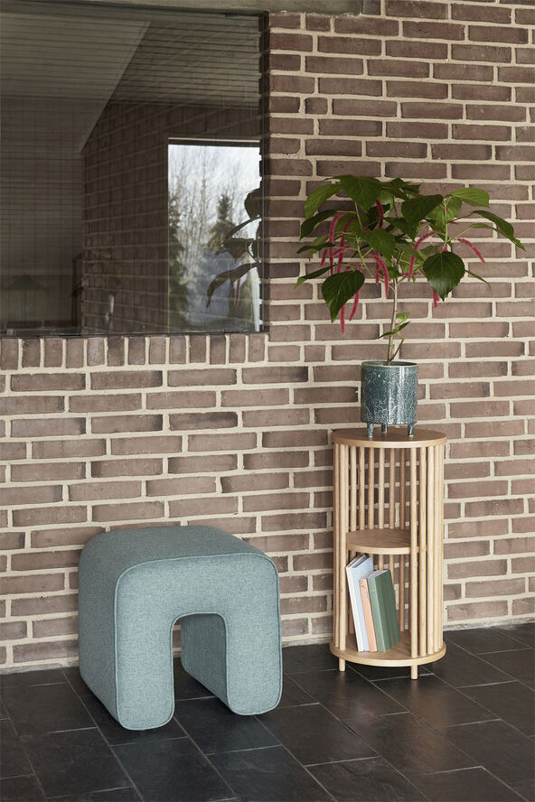 Hübsch Sculpture Pouf Green Grøn