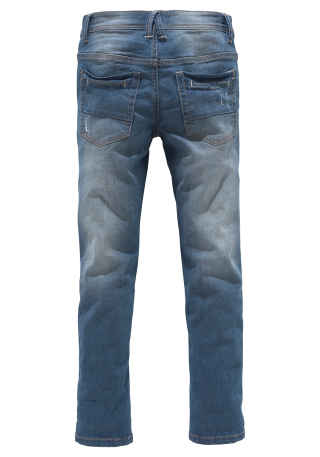 Arizona Stretch-Jeans »mit schmalem Bein für Jungen«, skinny fit,  gerade Beinform,  trendiger Used-Look